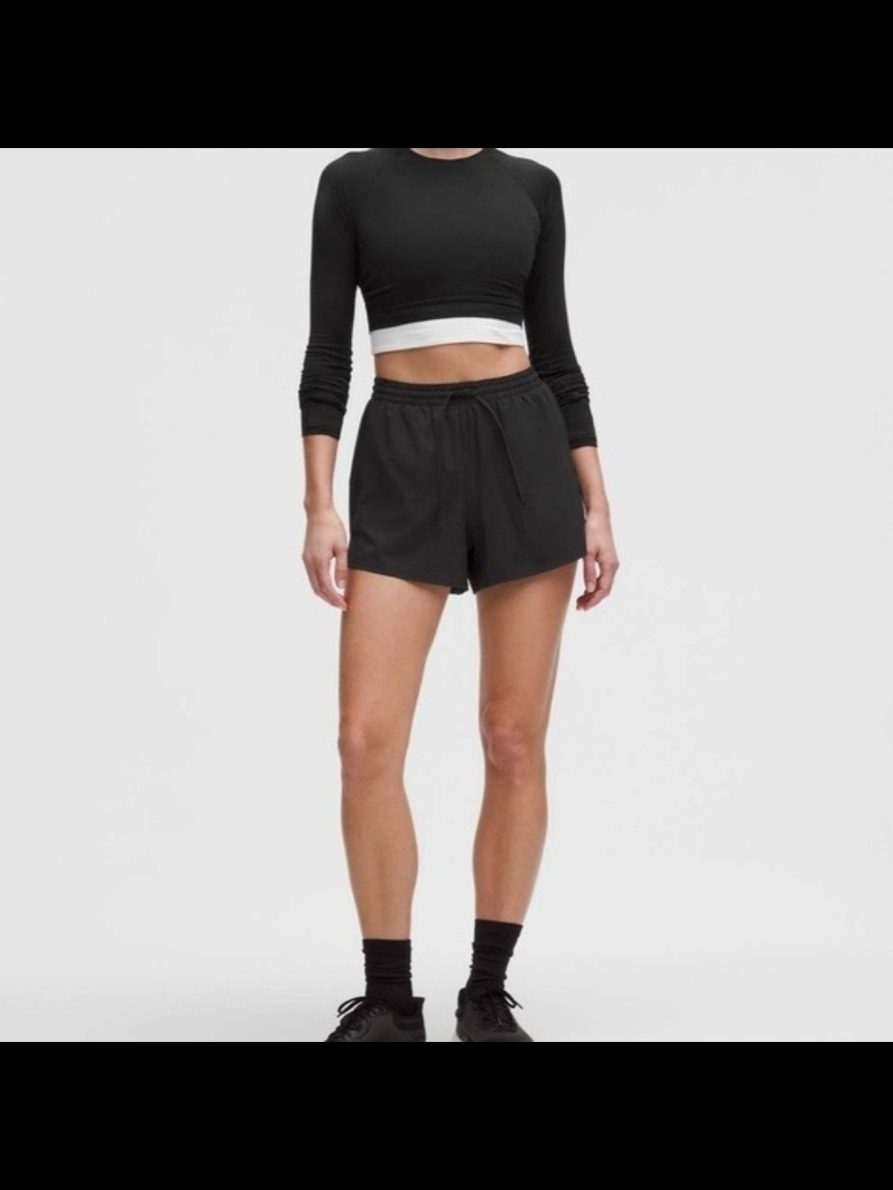 Lululemon Pace Rival High-Rise Short 3" - Black - Size 6